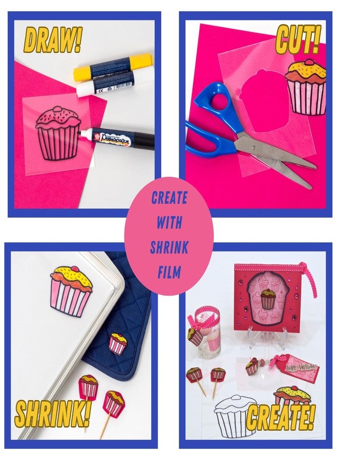 Grafix Shrink Film - Red Opaque 8.5"x11" Sheets, Design Your Art and Shrink It to Create Jewelry, Embellishments, Paper Crafts, Gift Tags, Ornaments and More, Pack of 50 - Image 4