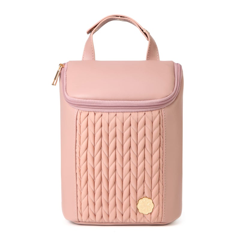 SEWBOO Baby Bottle Cooler Bag with Adjustable Straps to Fits Stroller or Diaper Bag,Insulated Baby Bottle Bag for Nursing Moms Daycare or Travel (Dusty Rose) - Image 1
