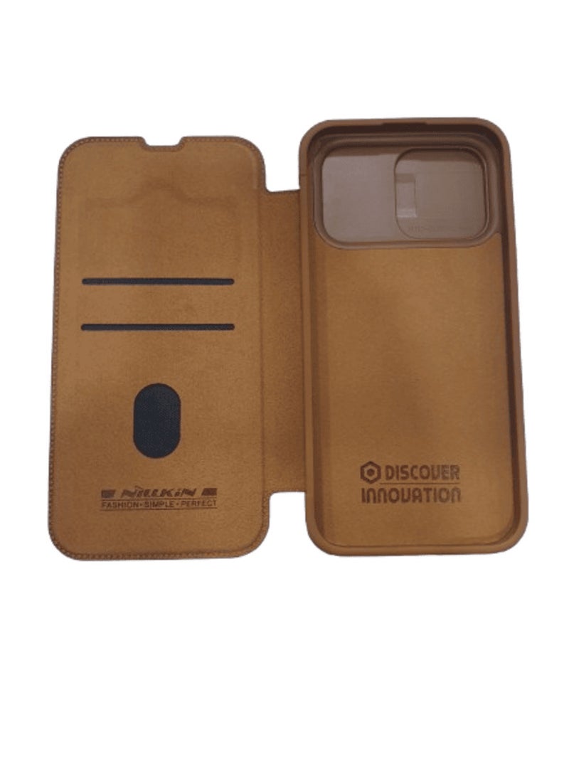 Nillkin CamShield Pro Case Flip Style Lens Camera Protect Mobile Holder Fits  Apple iPhone 15 Pro  - Brown - Image 3