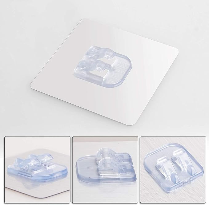 WAIRIRI WAIRIRIWAIRIRI Magic Plastic Adhesive Sticker for Bathroom Wall Self Corner Shelves for Bathroom Wall Self Corner Shelves Pack of 15  - Image 1