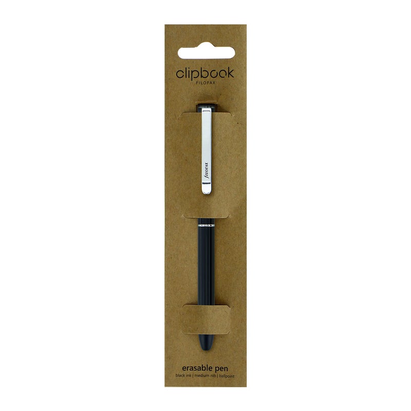 Filofax Erasable Ballpoint Pen, Classic Monochrome Collection, Black, Black Ink (R149000) - Image 2