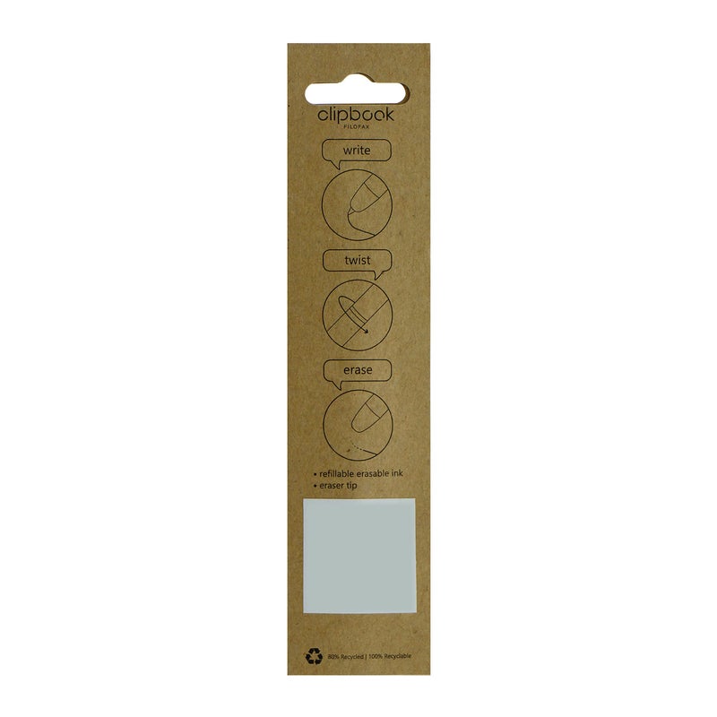 Filofax Erasable Ballpoint Pen, Classic Monochrome Collection, Black, Black Ink (R149000) - Image 3