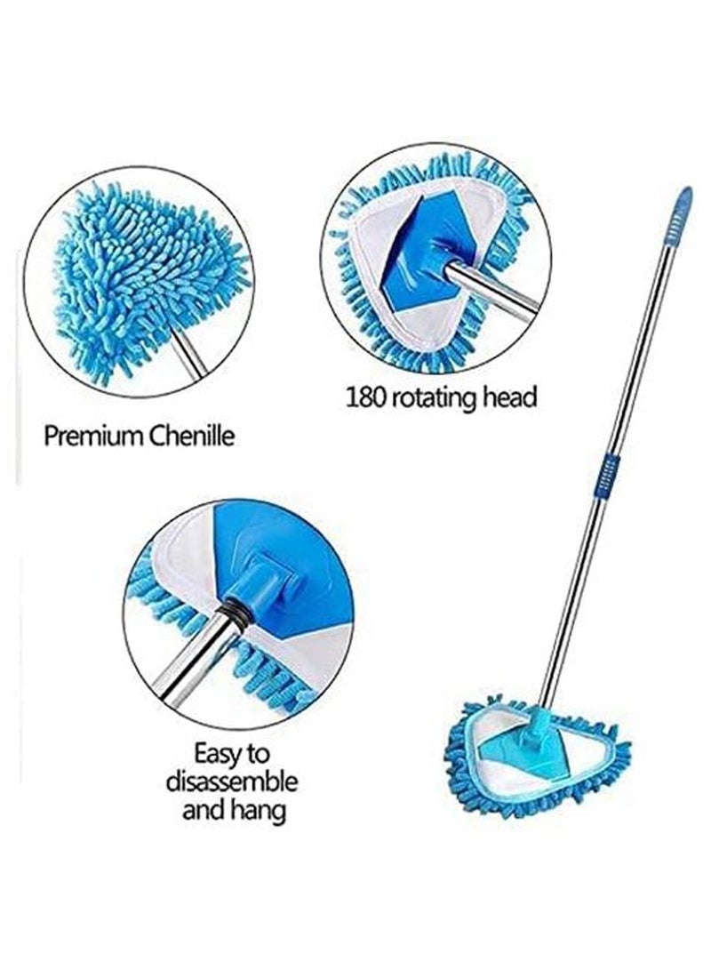 Rotatable Triangle Mop Long Handle Microfiber Flat Window Glass Cleaning Brush Floor Cleaning Mop - Image 4