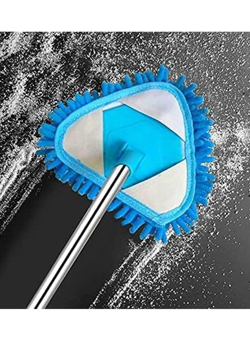 Rotatable Triangle Mop Long Handle Microfiber Flat Window Glass Cleaning Brush Floor Cleaning Mop - Image 1