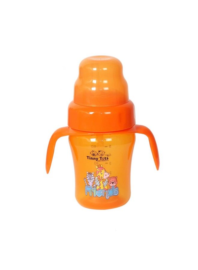Tinny Tots Baby Unbreakable 2 In 1 Multifunctional Sipper Feeding Bottle Cup;Mug Learning Sippy Bpa Free 210 Ml With Baby Fresh Fruit Vegetable Silicone Baby Food Soother Feeder Nibbler Teether (Design 216) - Image 3
