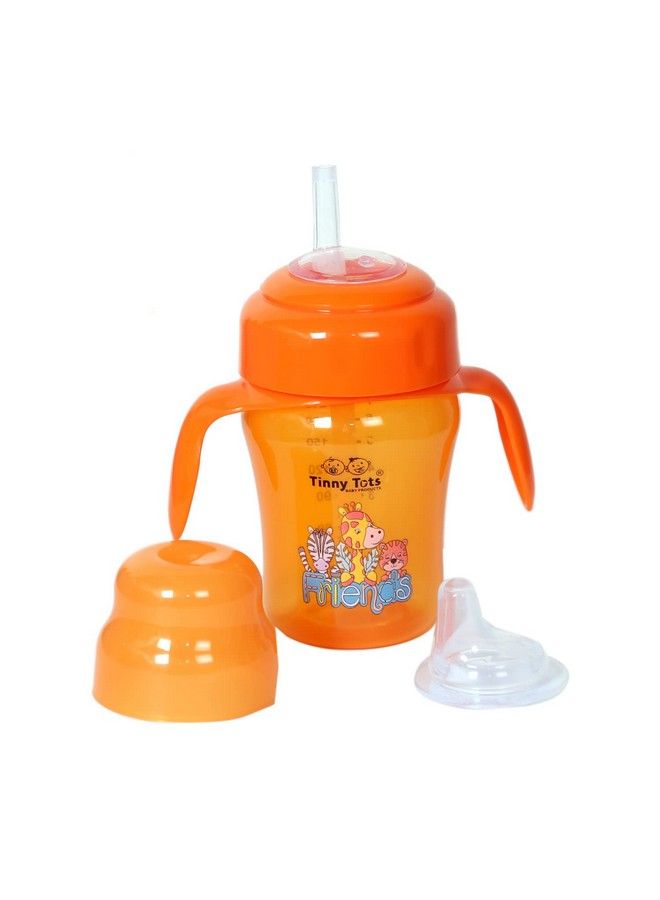 Tinny Tots Baby Unbreakable 2 In 1 Multifunctional Sipper Feeding Bottle Cup;Mug Learning Sippy Bpa Free 210 Ml With Baby Fresh Fruit Vegetable Silicone Baby Food Soother Feeder Nibbler Teether (Design 216) - Image 5