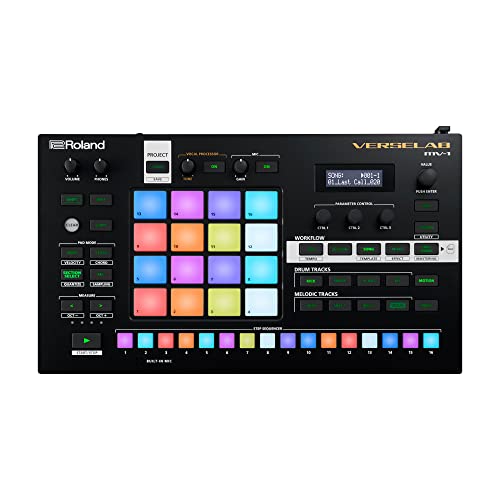 Roland VERSELAB MV-1 ZEN-Core Professional Song Production Studio for Songwriters and Singers. 4x4 pads and TR-REC Step Sequencer for drums, basslines, and melodic parts. - Image 1