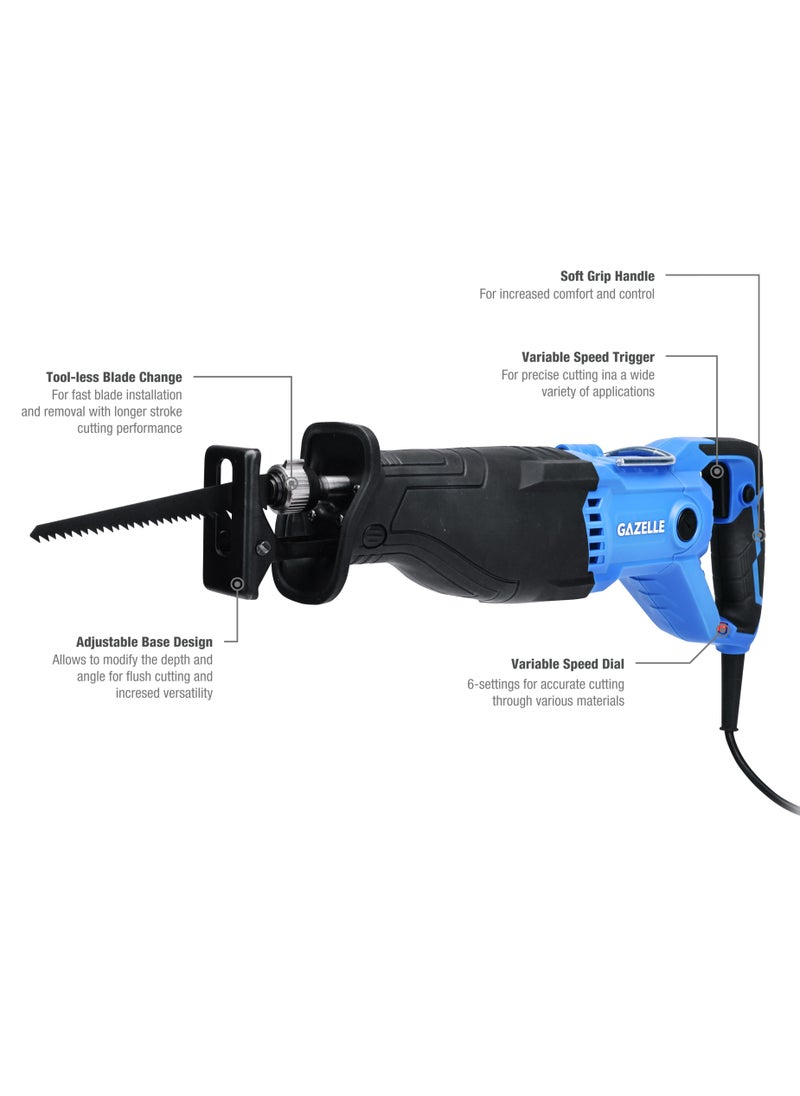 Gazelle Gazelle GM4560 220V Reciprocating Saw, 30mm Stroke, 1300W 1 year warranty  - Image 2