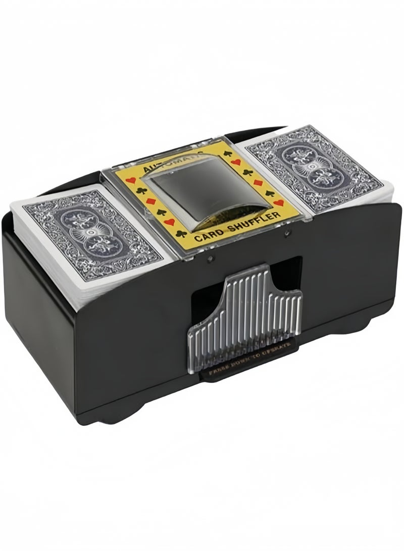 Automatic 2 Deck Card Shuffler, Electric Poker Shuffling Machine, Battery Operated Card Shuffler for Poker, Blackjack, Uno, Family Party Casino Game - Image 1
