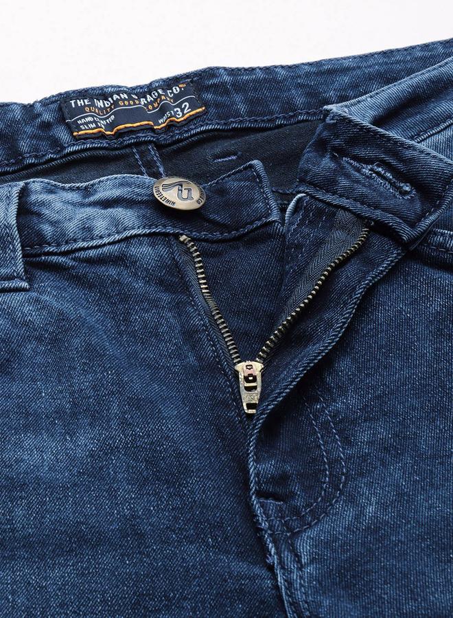 The Indian Garage Co Men Mid Rise Faded Slim Fit Jeans - Image 4
