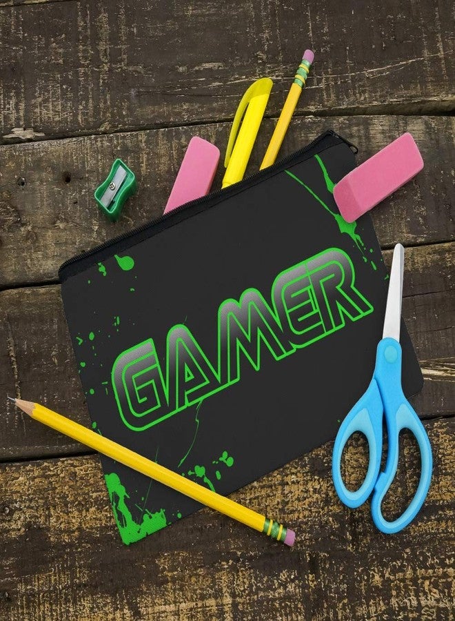 GRAPHICS & MORE Gamer Paint Splatter Gaming Geek Pencil Pen Organizer Zipper Pouch Case - Image 2