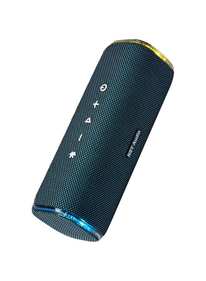 Bluetooth Speaker, IPX7 Waterproof, Tap-to-Play Drums, 25H Playtime, Super Bass, LED Lights,TWS Pairing – Portable Wireless Speaker for Kids, Outdoor, Travel, Party, Gift (Blue)