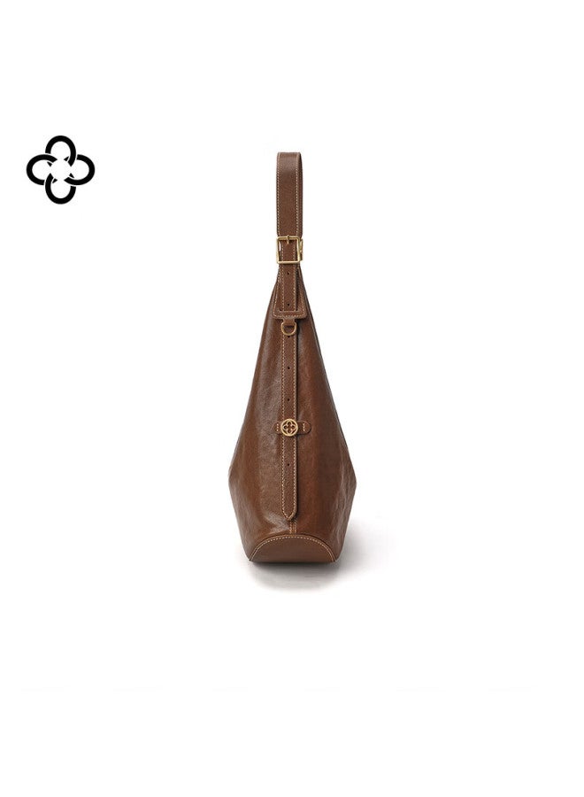 Cassile Women's Tote Bag Vegetable Tanned Cowhide Luxury Large Capacity Underarm Shoulder Bag Birthday Gift - Image 5