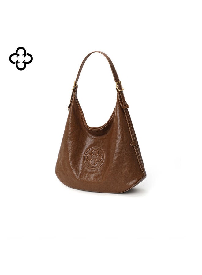 Cassile Women's Tote Bag Vegetable Tanned Cowhide Luxury Large Capacity Underarm Shoulder Bag Birthday Gift - Image 4