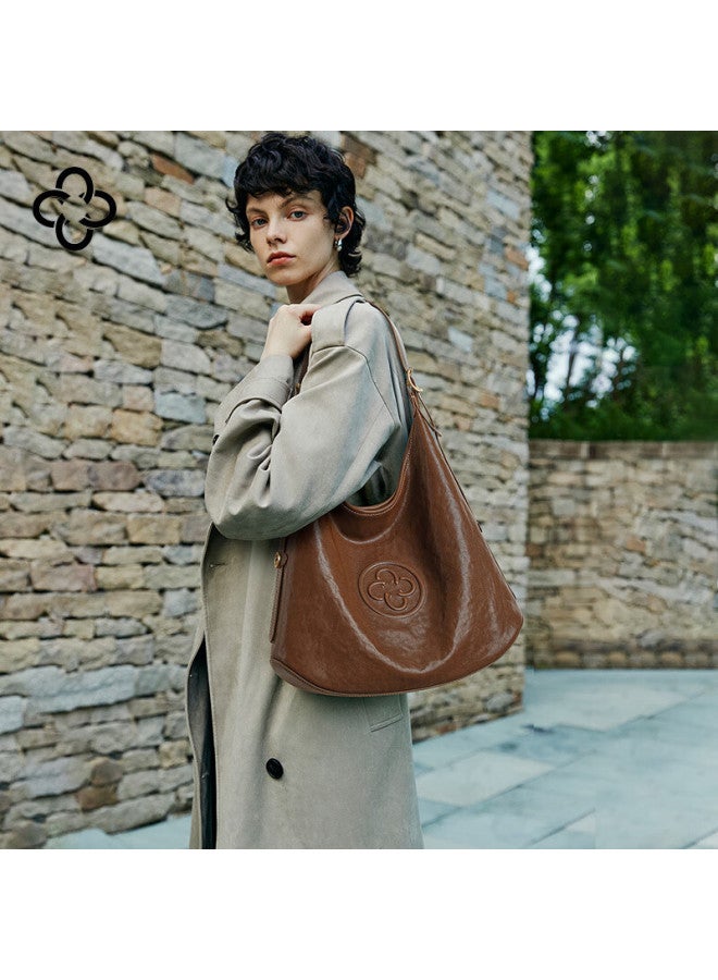 Cassile Women's Tote Bag Vegetable Tanned Cowhide Luxury Large Capacity Underarm Shoulder Bag Birthday Gift - Image 3