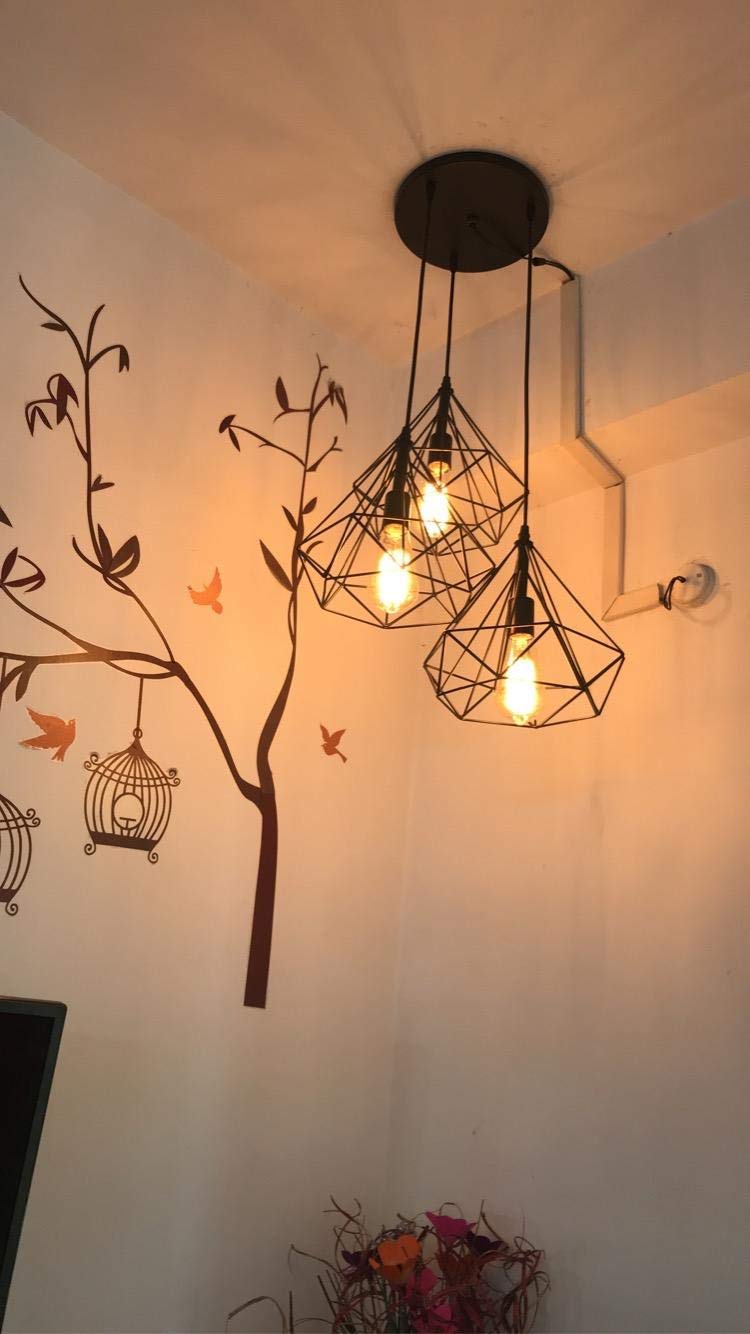 VRCT Polygon Pyramid Pendant Light, (Black, 40Watts,Metal) - Image 2