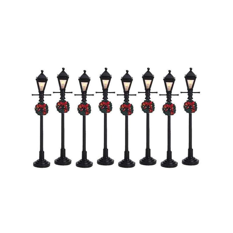 Lemax Lemax Gas Lantern Street Lamp Set of 8 Battery Operated 45V 64500 
