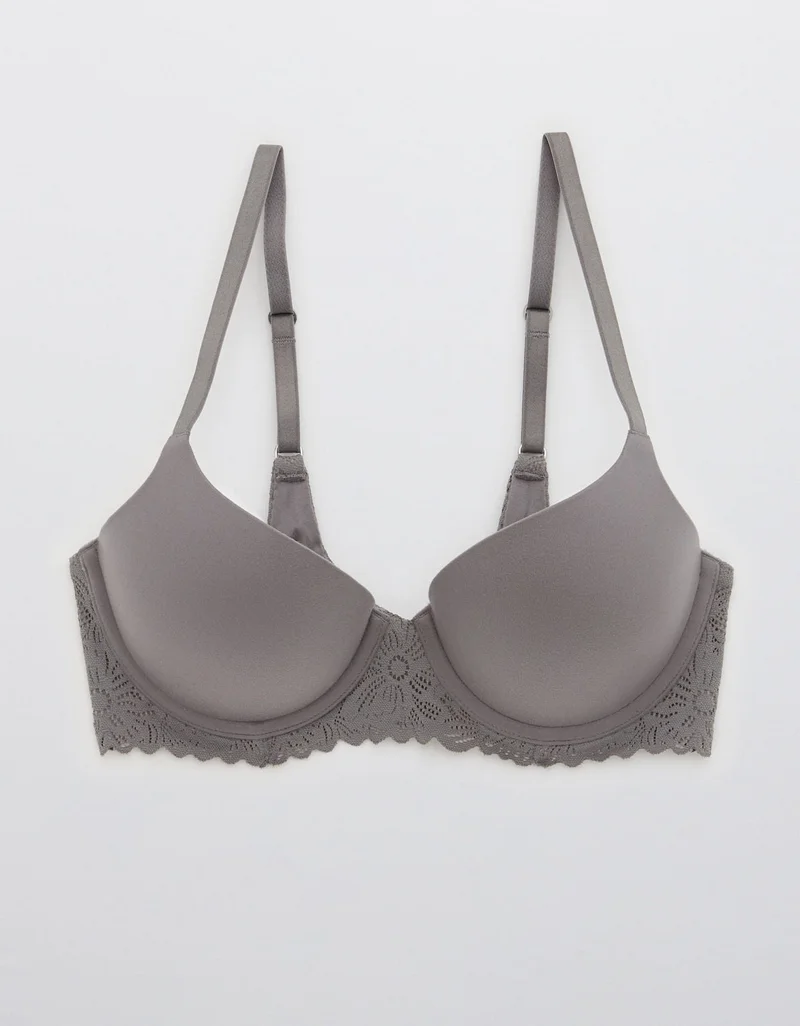 Aerie  Aerie Real Sunnie Demi Push Up Blossom Lace Trim Bra for Women | Best Price UAE