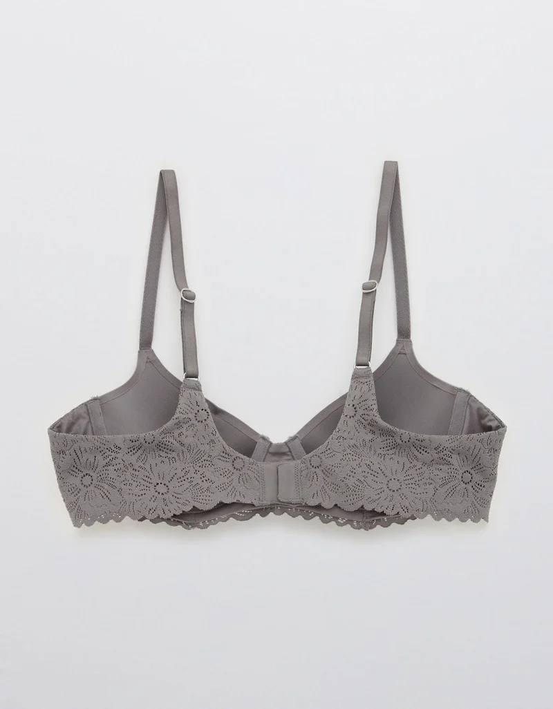 Aerie  Aerie Real Sunnie Demi Push Up Blossom Lace Trim Bra for Women | Best Price UAE