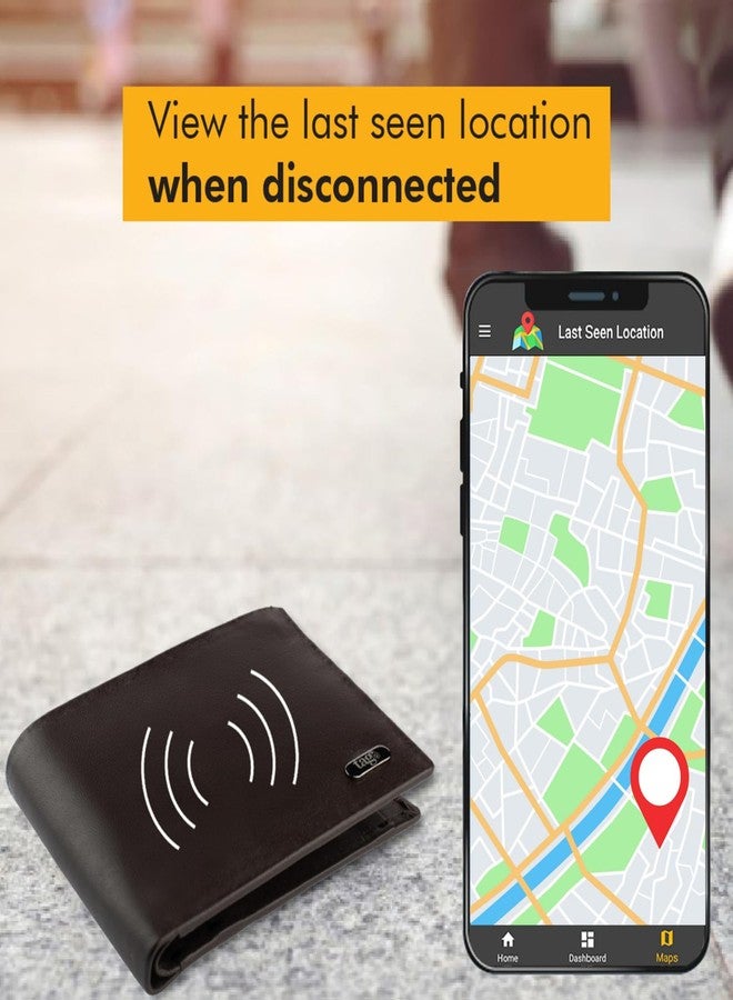tag8 Dolphin Smart Wallet for Men and Women | Bluetooth Tracker, GPS Location, RFID Blocking | Elegant Handcrafted Leather Design, Premium stichless Bifold Wallet, Anti-Lost Slim Wallet | Rich Brown - Image 2
