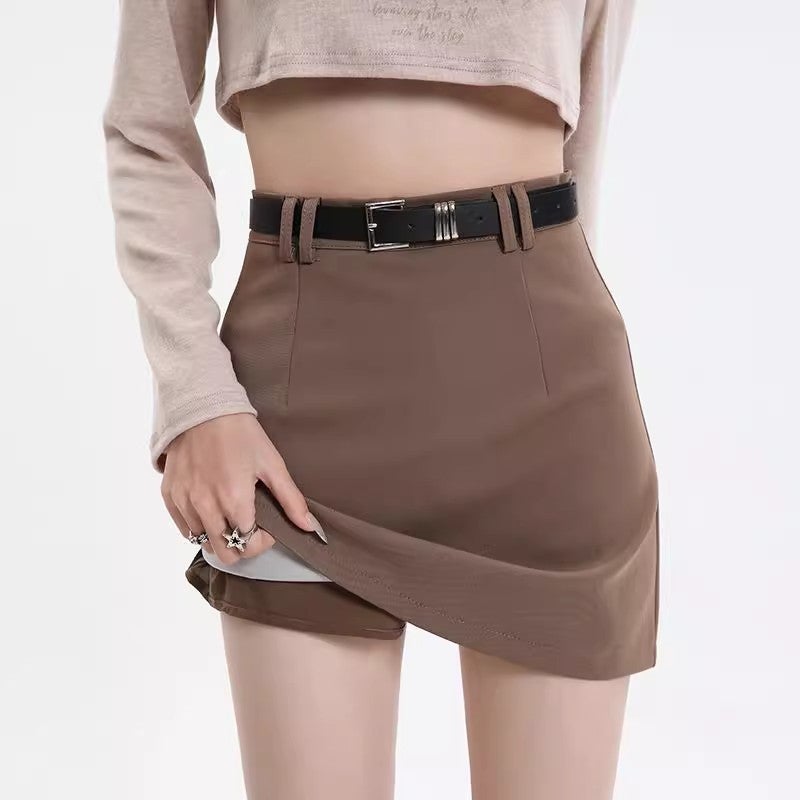 Grey Suit Skirt Women'S Explosions Small Slim-Fit Fashion High Waist A- Line Skirt Slimming Hip Skirt - Image 4