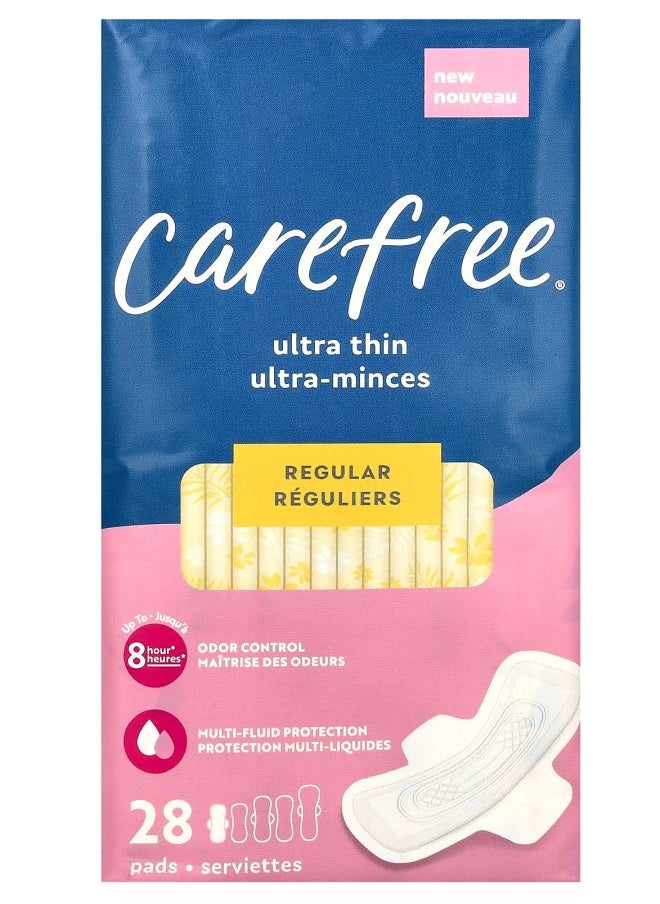 Carefree Ultra Thin Regular with Wings 28 Pads 