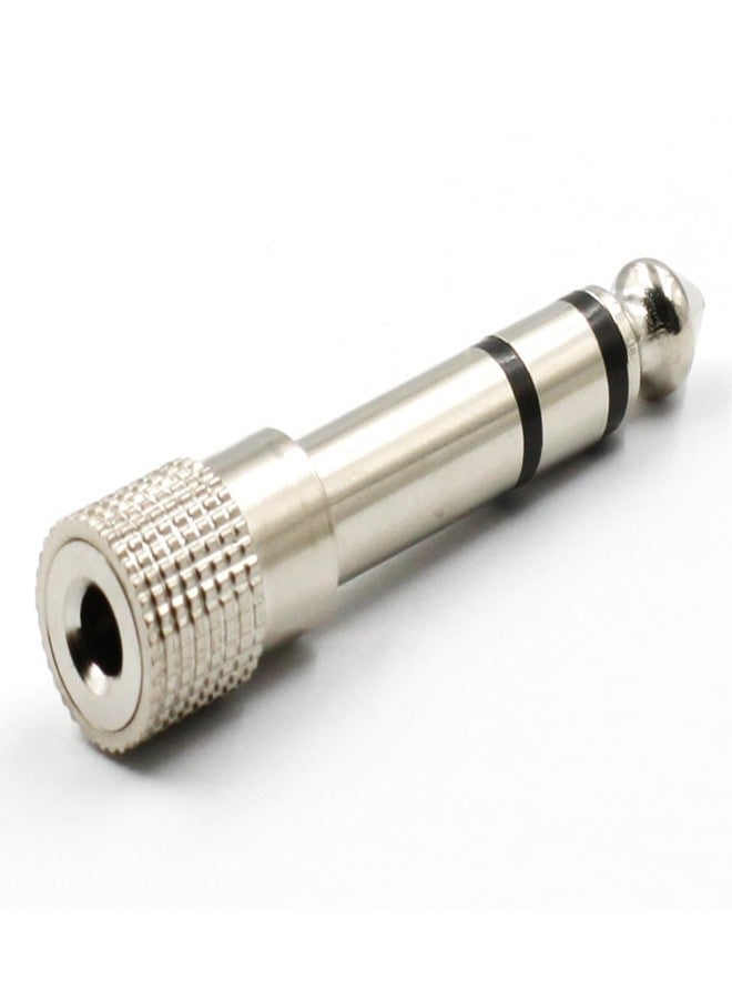 RUITEXUN 6.35mm to 3.5mm Stereo Adapter, Nickel Plated 6.35mm (1/4 inch) Male to 3.5mm (1/8 inch) Female TRS Stereo Headphone Adapter - Image 1