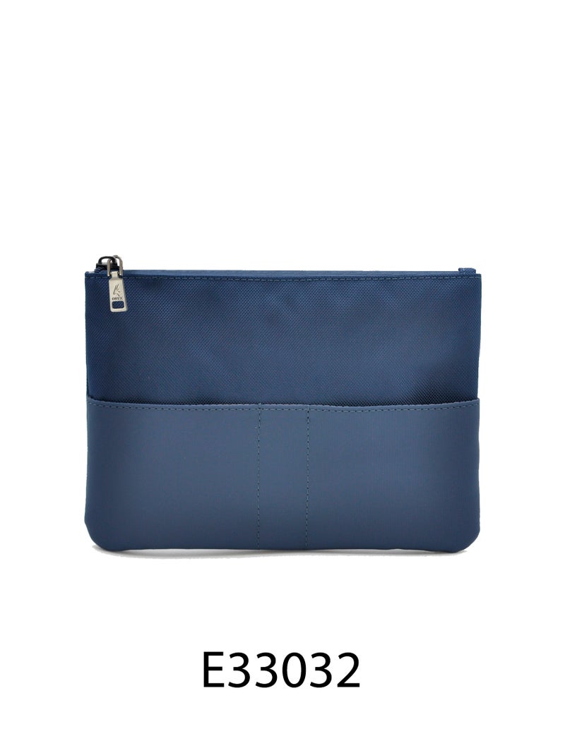 ORYX Unisex Compact Utility Organizer – Multi-Pocket Zipper Pouch for Pens, Cards & Essentials Blue - Image 1