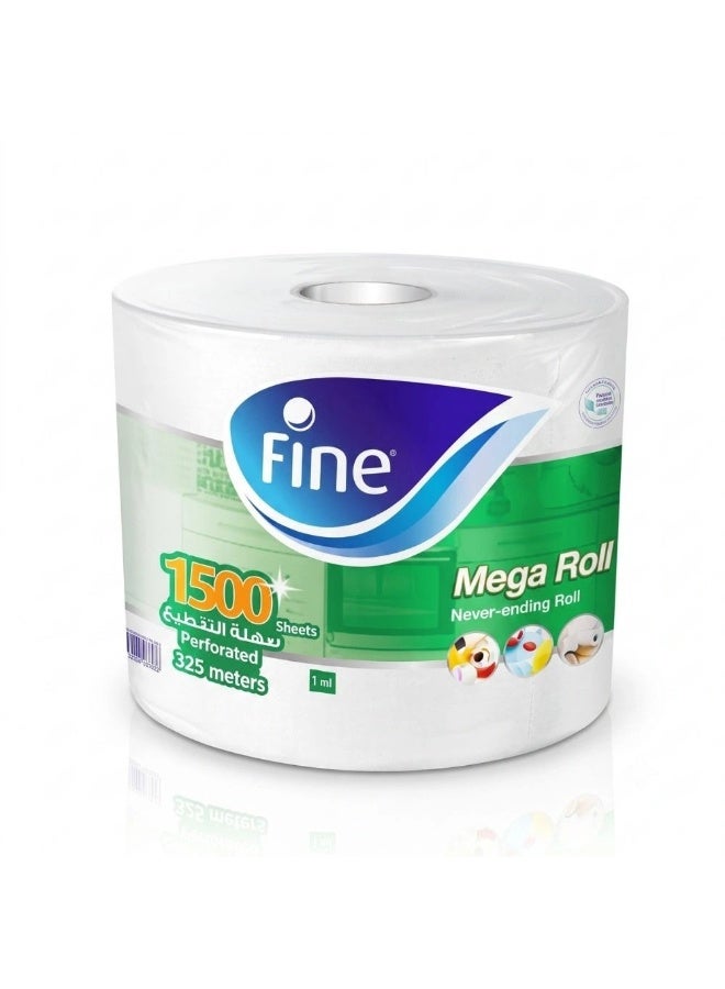 Fine Never Ending Hand Towel Mega Roll- 1500pcs