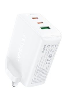 ACEFAST GAN FAST THREE PORT CHARGER WITH TWO USB-C AND ONE USB-A PORTS FAST CHARGING OF THREE DEVICES AT THE SAME TIME UK PLUG  - Image 2