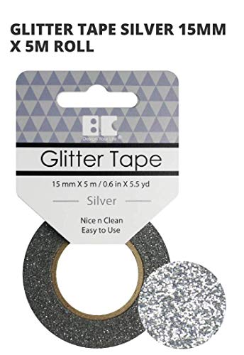 Best Creation Inc Best Creation GTS001 Glitter Tape, 15mm by 5m, Silver - Image 3