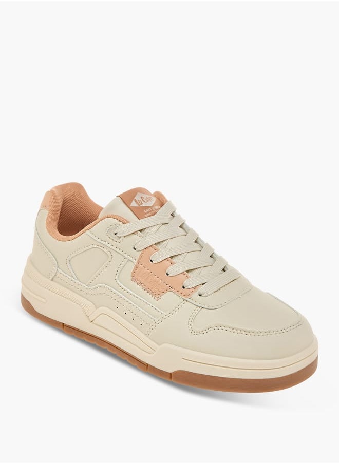 Lee Cooper Women's Colourblock Sneakers with Lace-Up Closure  - Image 1