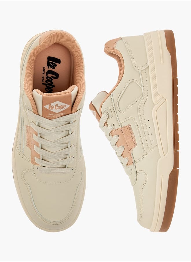 Lee Cooper Women's Colourblock Sneakers with Lace-Up Closure  - Image 2