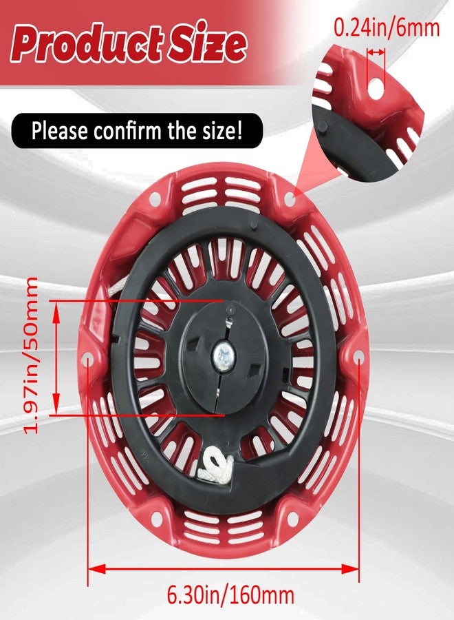 WOTIAN GX160 Pull Start Assembly Compatible with Honda GX120 GX200 5.5HP 6.5HP Engine Replacement Parts 28400-Z4M-306ZB 27400-Z1T-702 Recoil Starter (Curved Steel Rod Pawls) - Image 3