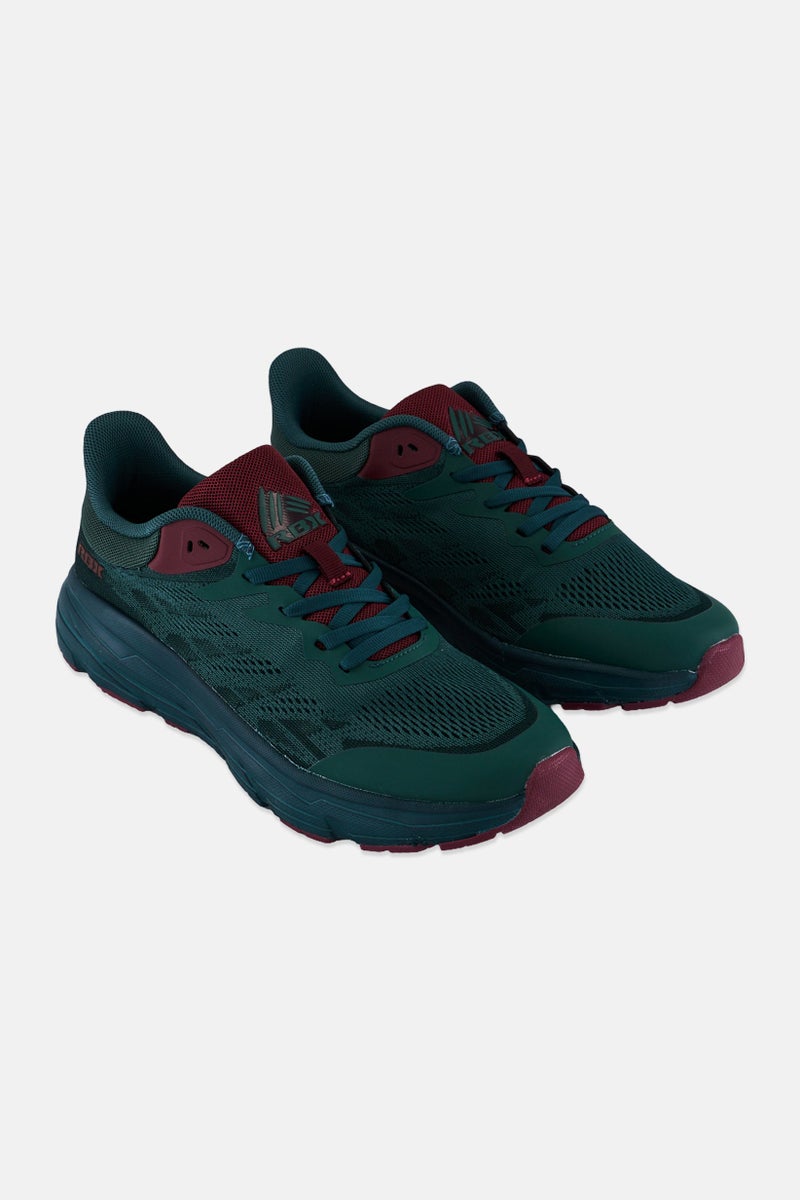 RBX Men Lace Up Running Shoes, Dark Green  - Image 1