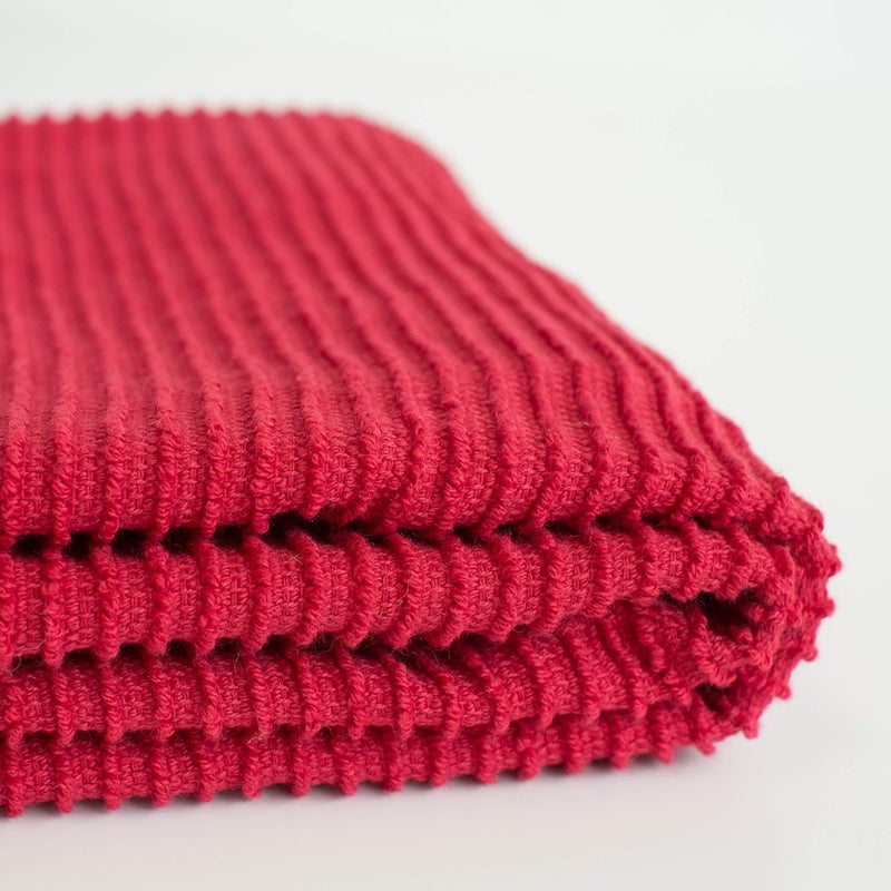 Now Designs Ripple Kitchen Towel Set of 2 in Red - 100% Turkish Cotton - Image 2