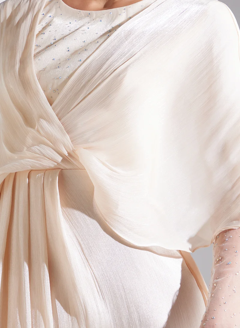 Namshi x Asymmetric Chiffon Dress