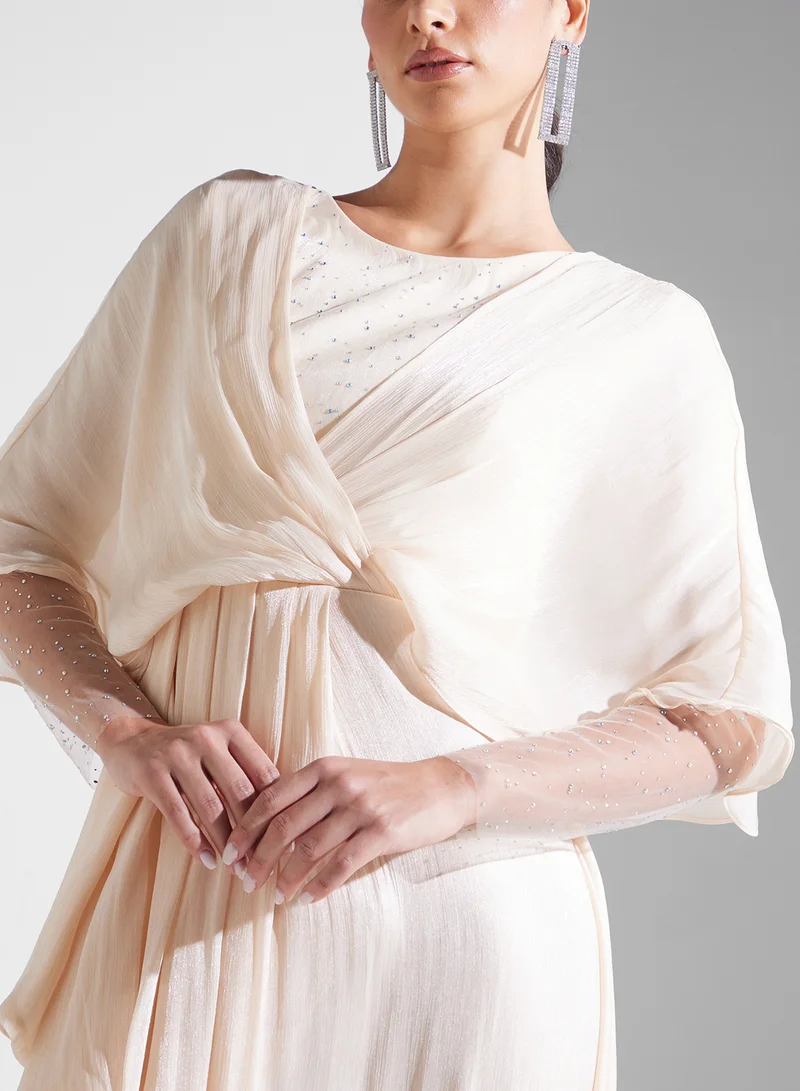 Namshi x Asymmetric Chiffon Dress