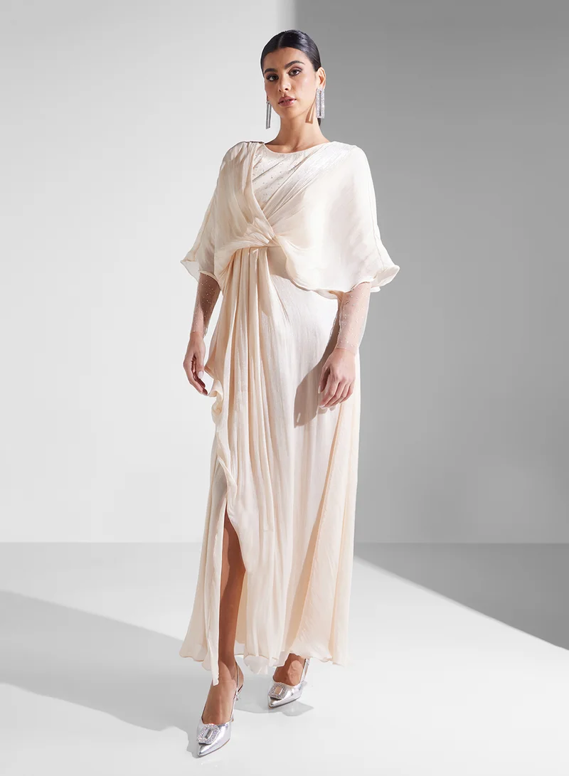 Namshi x Asymmetric Chiffon Dress