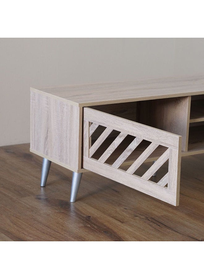 DANUBE HOME - Jax Tv Cabinet Upto 75 Inches Entertainment Wall Tv Unit Wooden Tv Rack Stand Media Console Table For Living Room L 180x40x44.5 Cm Sonoma Oak - Image 1