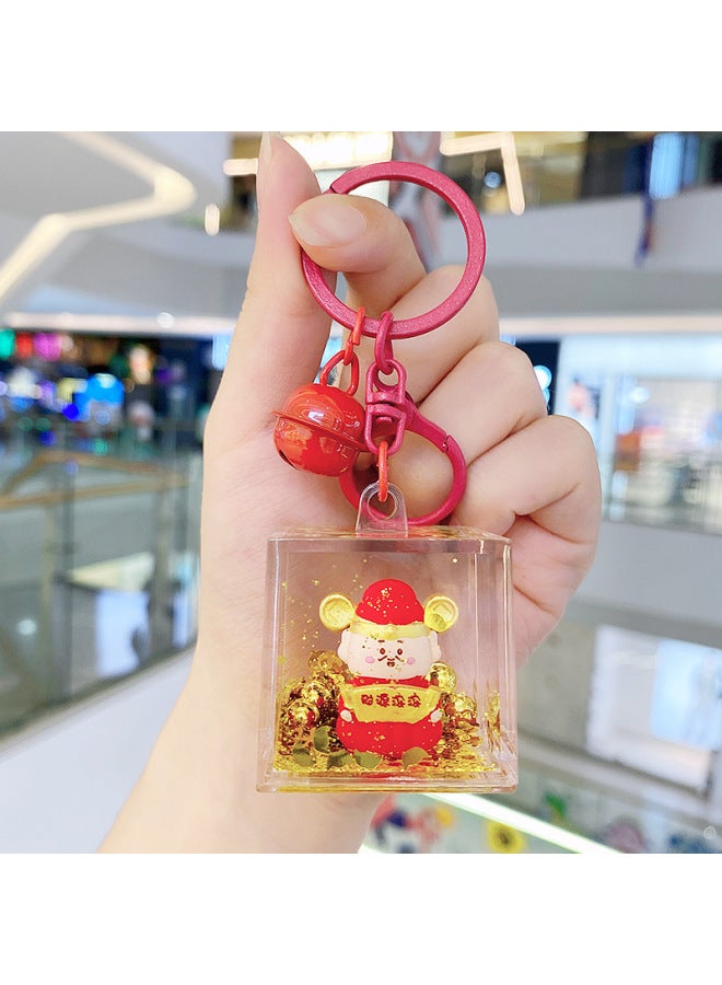 Luckier Cat Doll Girl Crystal elry Gusset Car Keychain Pendant Cute Schoolbag New Year Gift
