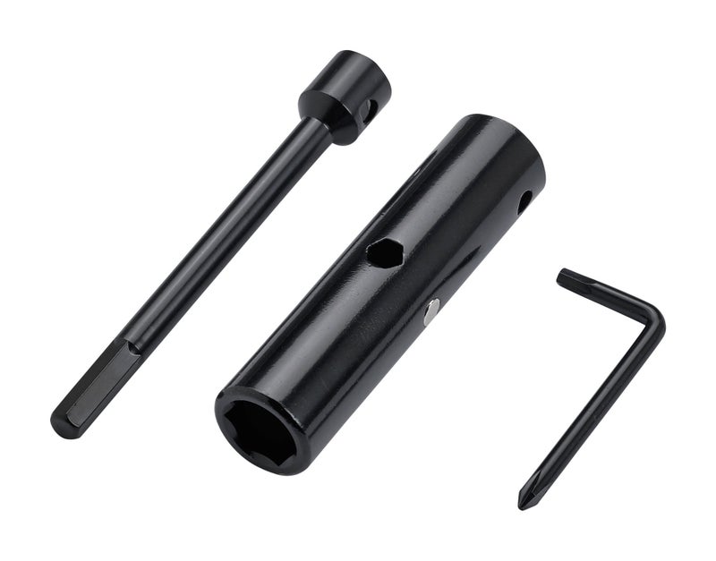 RADECKAL Compact Pocket Skate Tool- T Tool All in One Skate Tool for Skateboards, Longboards, Mini Skateboards, and Cruisers- Collapses to a Compact Size to Fit in Your Pocket (Black) - Image 2
