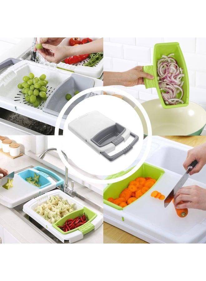 3 In 1 Cutting Board White/Grey 48cm - Image 3