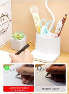 LEOKOR LED Desk Lamp 3 Kinds Of Eye Protection Soft Light Touch Dimming Desk Lamp With Pen Holder  - Image 3