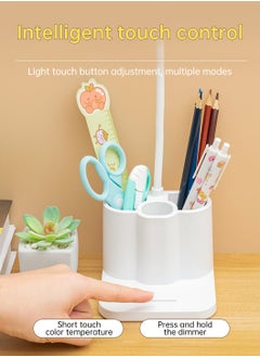 LEOKOR LED Desk Lamp 3 Kinds Of Eye Protection Soft Light Touch Dimming Desk Lamp With Pen Holder  - Image 4