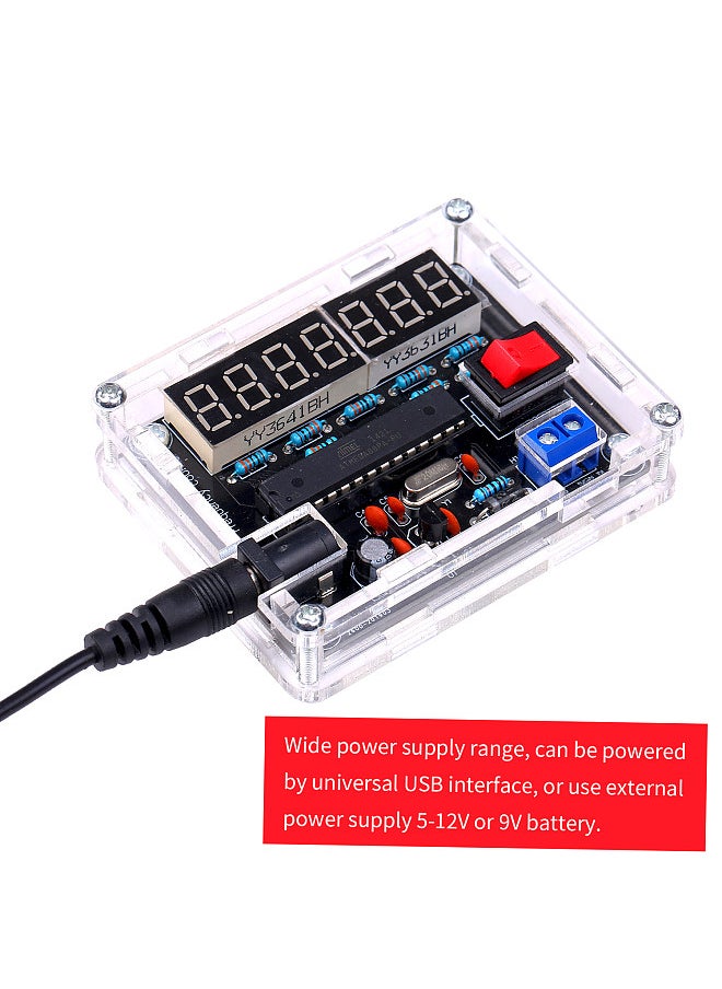 Generic - 10MHz Frequency Meter DIY Kit Frequency Counter AVR Frequency with Shell Counter Cymometer Frequency Measurement 0.000 001Hz Resolution - Image 1