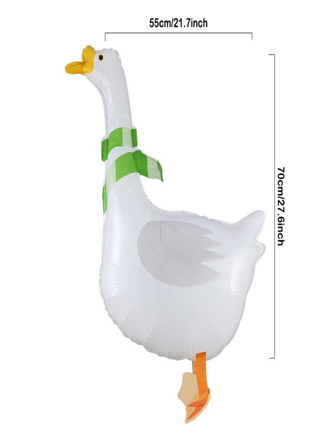 جيهو مجموعة قوس البالونات One Silly Goose مع بالونات من رقائق معدنية على شكل أوزة متحركة ومربعات لتزيين حفلات استقبال الطفل وأعياد الميلاد على شكل حيوانات المزرعة - Image 5
