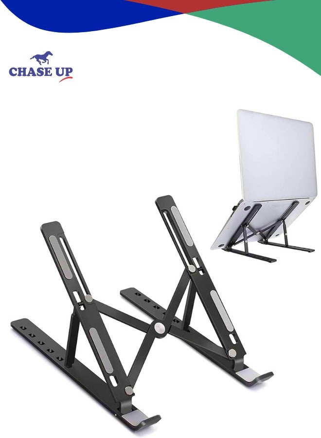 تشيس اب ایرگونومک استعمال کے لیے 7 ایڈجسٹ لیولز کے ساتھ پورٹ ایبل لیپ ٹاپ اسٹینڈ