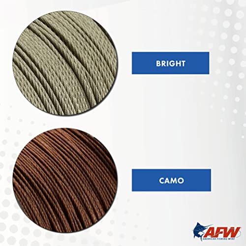 AFW American Fishing Wire 49 Strand, 7x7 Stainless Steel Shark Leader Cable, 175 lb / 80 kg Test, .036 in / 0.91 mm Dia, Camo, 30 ft / 9.2 m - Image 4