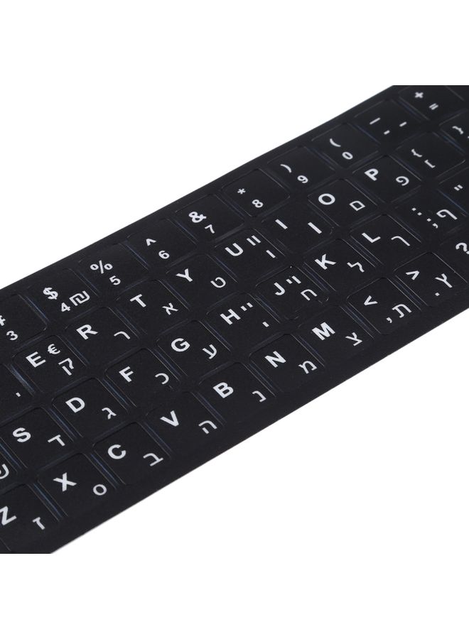 BURAQ Hebrew Learning Keyboard Layout Sticker for Laptop / Desktop Computer Keyboard - Image 3